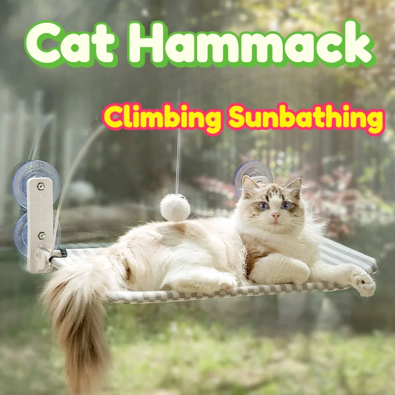 Interactive Cat Toy - Cat Hammock Window Hanging Perch Strong