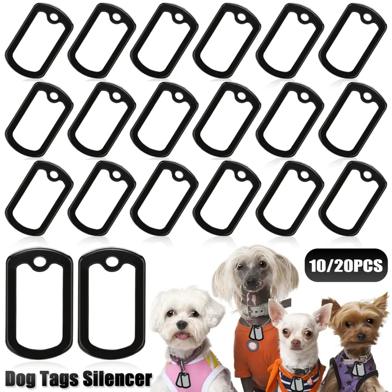 Dog Muzzle Silicone - 10-20Pcs Dog Tag Silicone Silencer Military