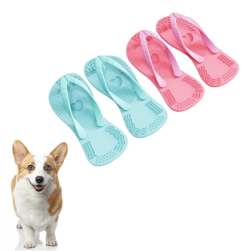 Dog Muzzle Silicone - Dog Silicone Teething Toys Flip-Flop Shaped