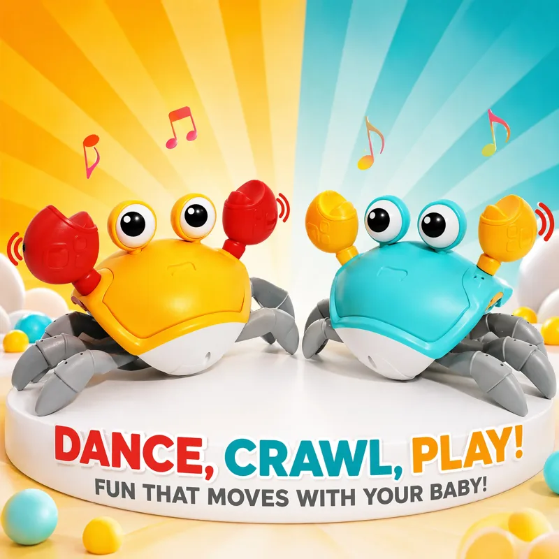 Interactive Cat Toy - Amazing Electronic Dancing Crab Run Away