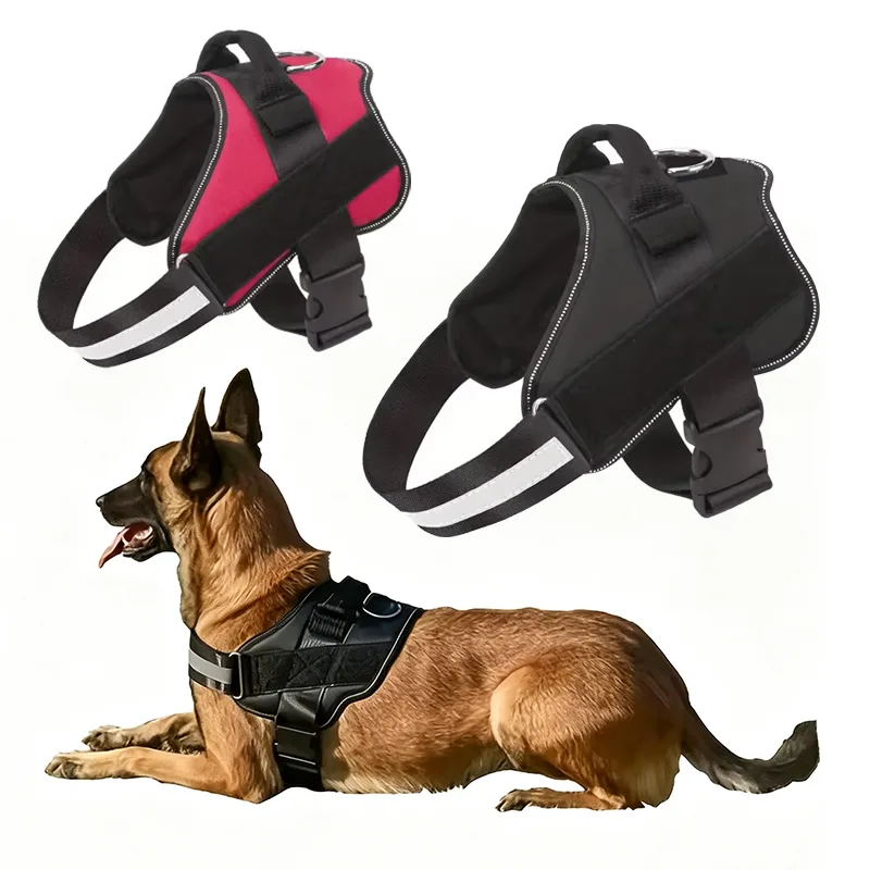 No Pull Dog Harness - Reflective Nylon Pet Harness Anti-Pull Pet