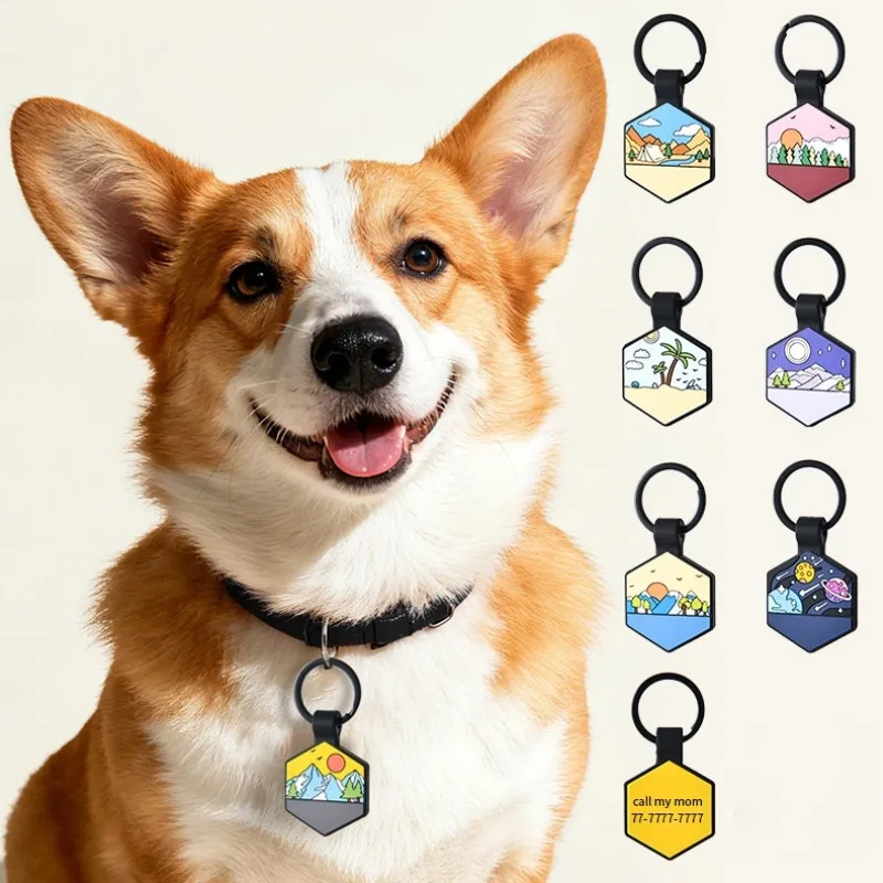 Dog Muzzle Silicone - NEW Silicone Hexagon Pets Anti-lost Label