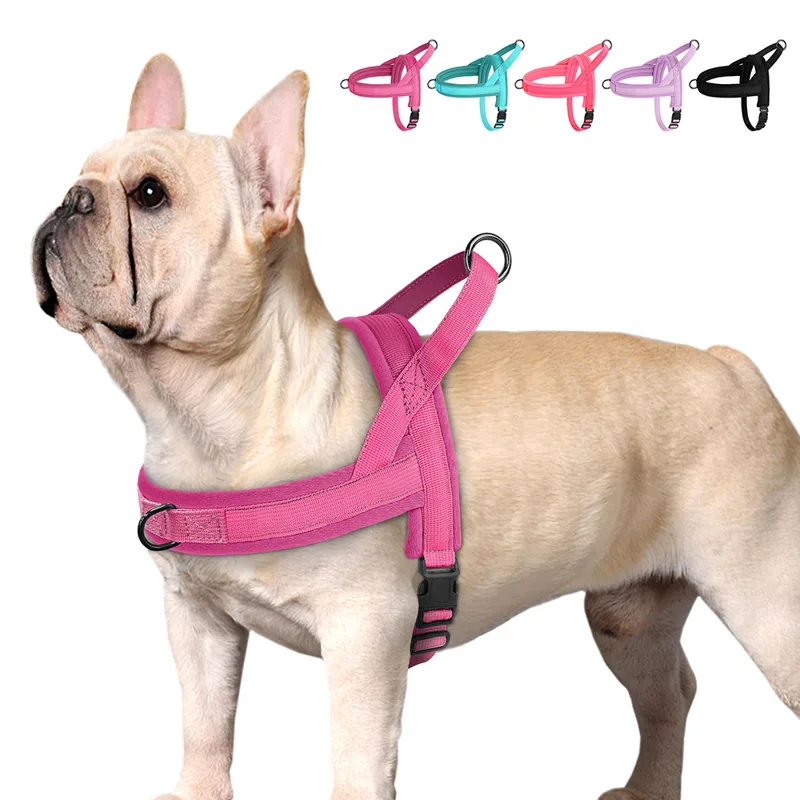 No Pull Dog Harness - Nylon Padded Dog Harness Vest Adjustable