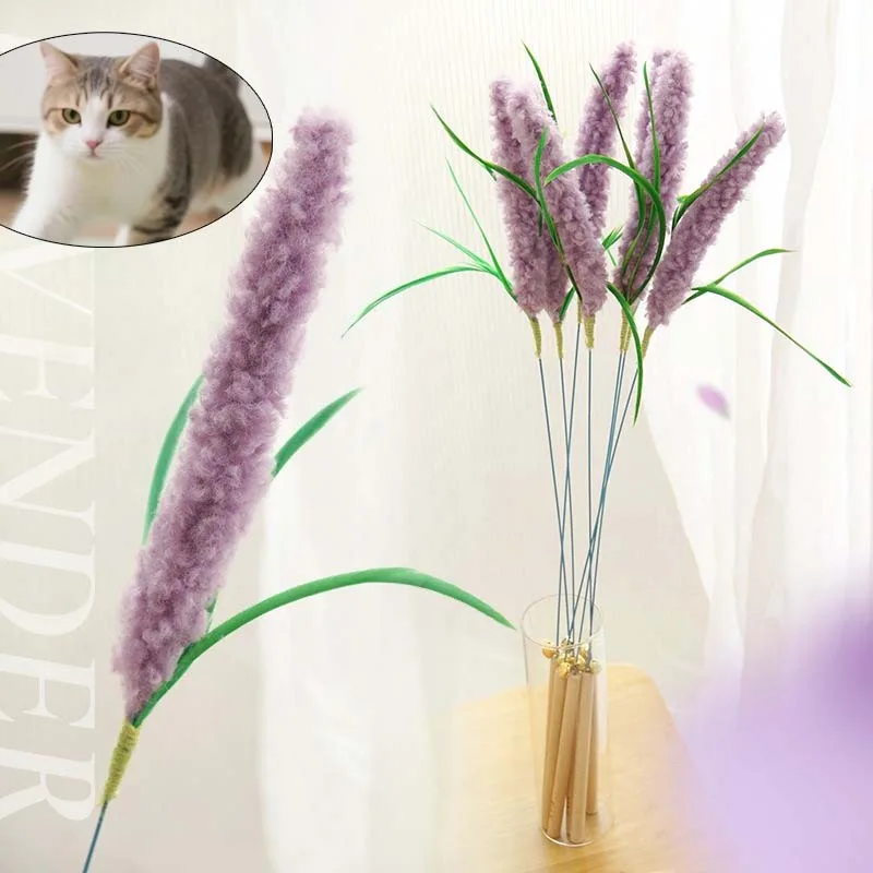 Interactive Cat Toy - Cat Teaser Toy Lavender Interactive Kitten