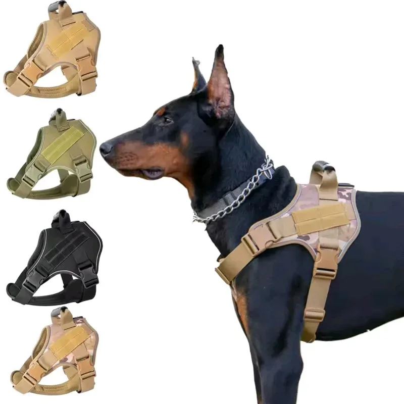 No Pull Dog Harness - Tactical Dog Harness for Large Dogs