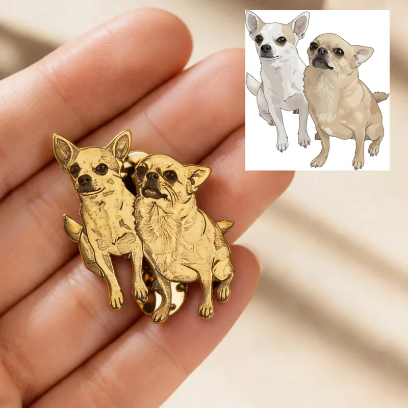Pet Supplies Delivery - Custom Engrave Pet Photo Pins Personalized