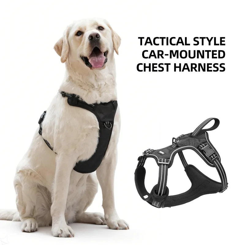 No Pull Dog Harness - Car Safety Dog Harness for Medium