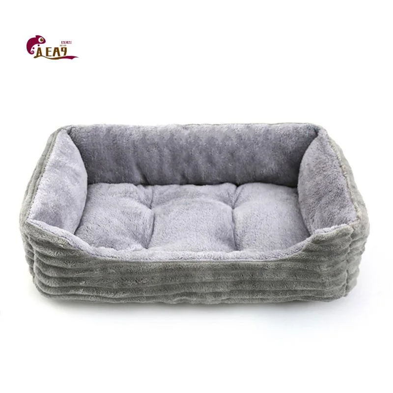 Pet X Supplies & Tack Grooming - AEA9-Grey Dog Bed Pet Square Plush