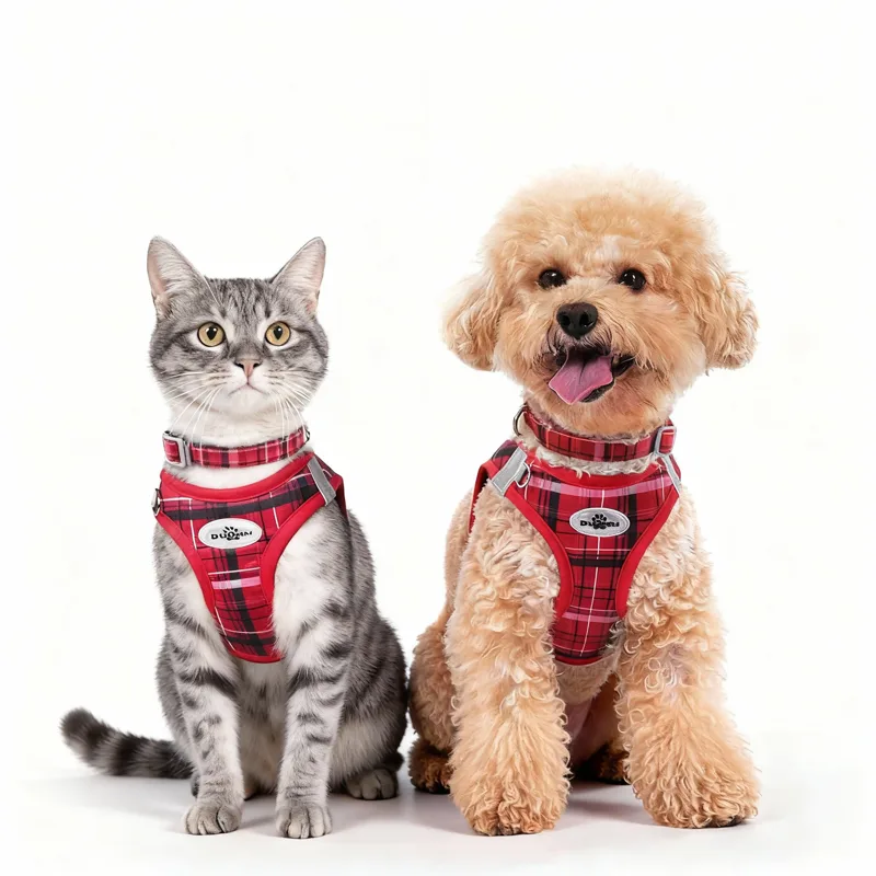 Adjustable No-Pull Plaid Dog H - No Pull Dog Harness 评论和价格