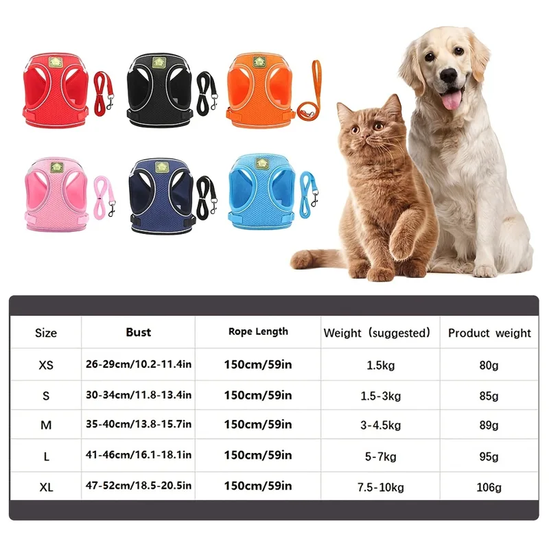 Reflective Pet Harness And Lea - No Pull Dog Harness 评论和价格