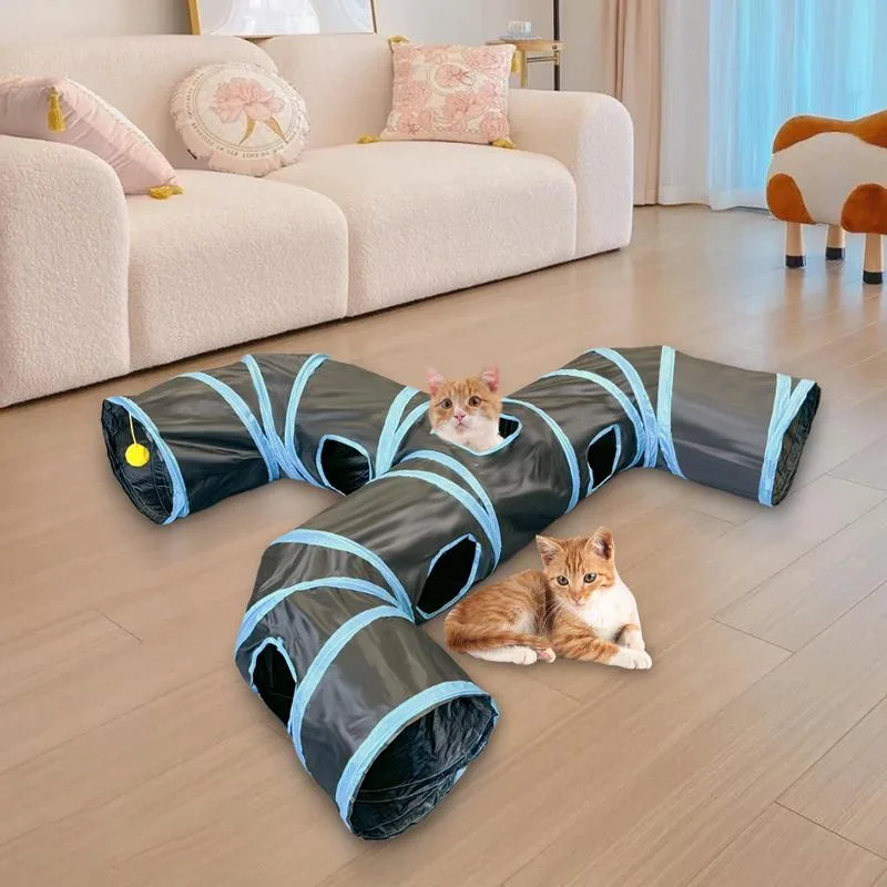 Cat Toy Tunnel Indoor Cat Hide - Interactive Cat Toy 评论和价格