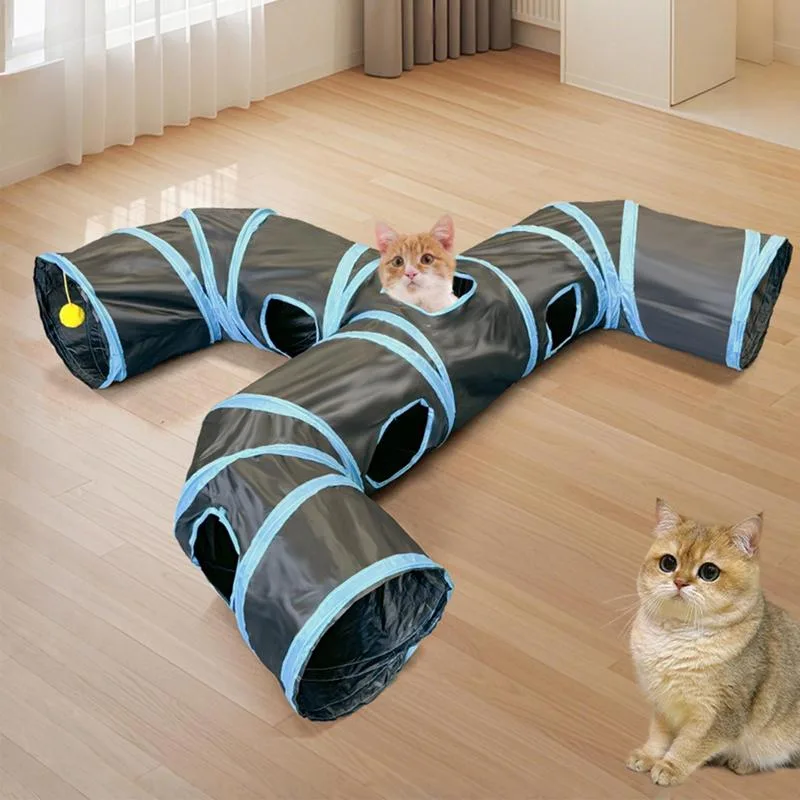 Cat Toy Tunnel Indoor Cat Hide - Interactive Cat Toy 评论和价格