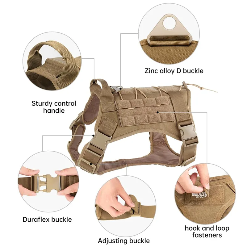 Tactical Dog Harness for Large - No Pull Dog Harness 评论和价格