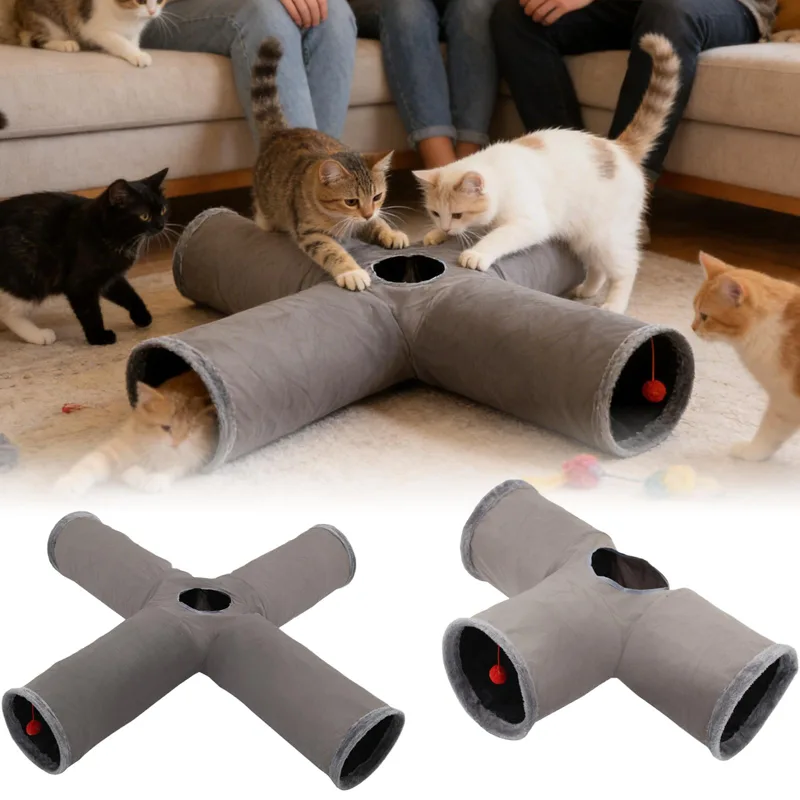 Tunnels For Indoor Cats Maze P - Interactive Cat Toy 评论和价格