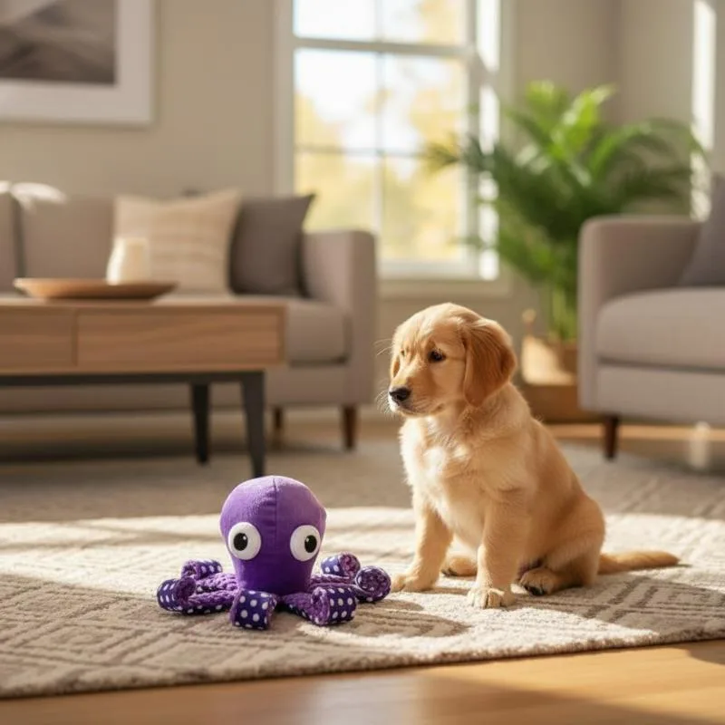 Octopus Squeaky Pet Toy Odor-F - Interactive Cat Toy 评论和价格