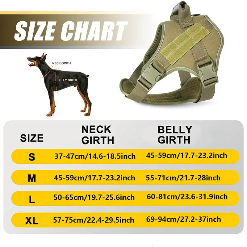 Tactical Dog Harness for Large - No Pull Dog Harness 评论和价格