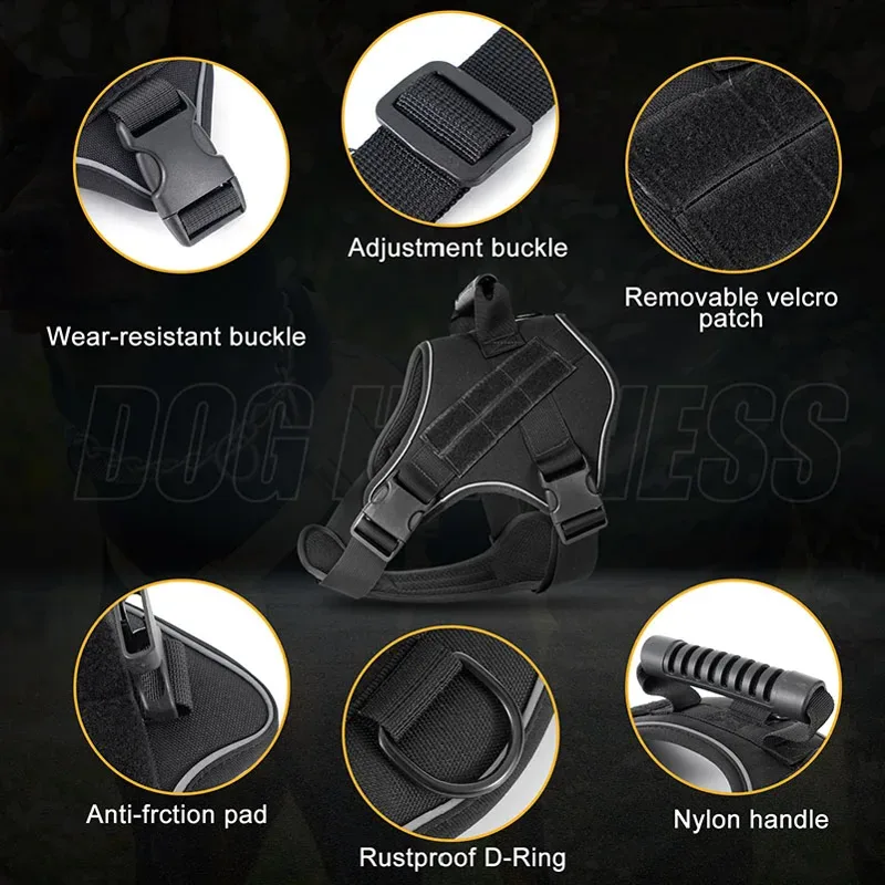 Tactical Dog Harness for Large - No Pull Dog Harness 评论和价格