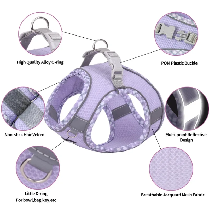 Adjustable Reflective Extra Sm - No Pull Dog Harness 评论和价格