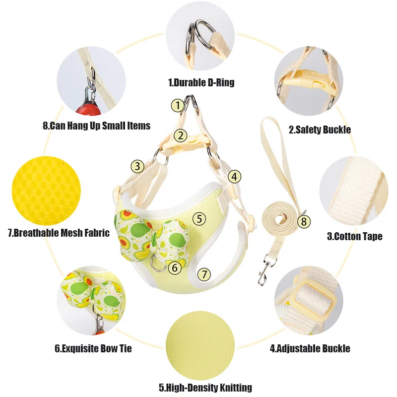 2026 New Harness Leash Set Fru - No Pull Dog Harness 评论和价格