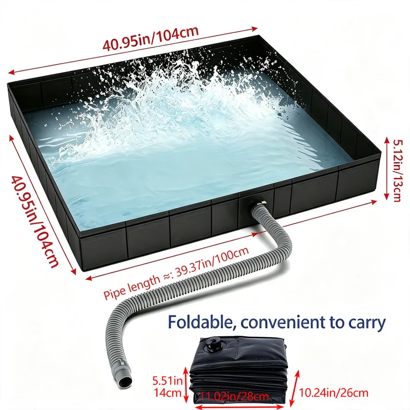 Foldable Shower Basin with Dra - Pet X Supplies & Tack Grooming 评论和价格
