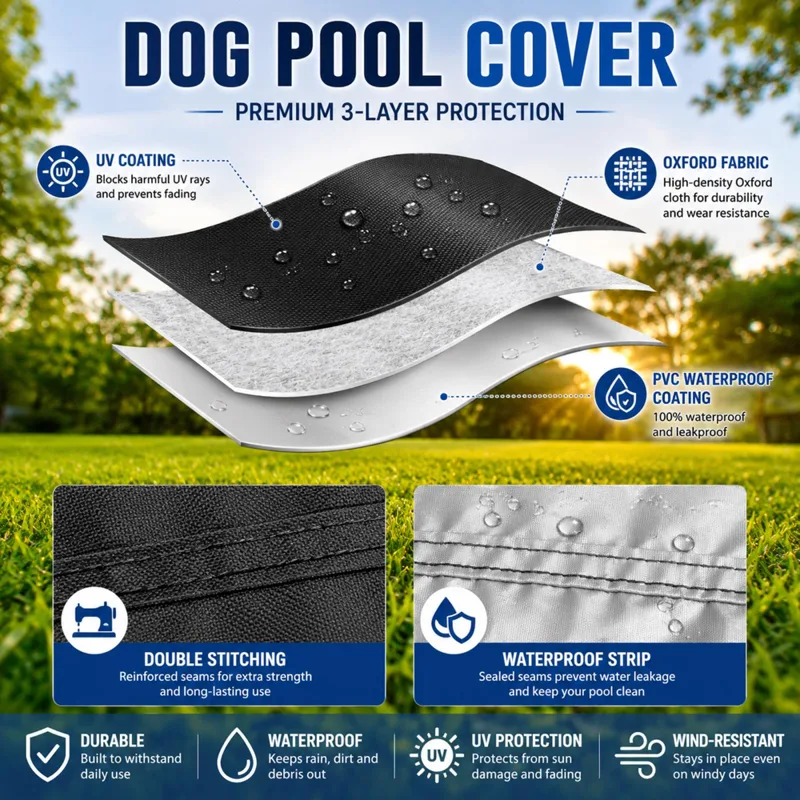 Dog Pool Cover Foldable Round  - Pet Supplies Delivery 评论和价格
