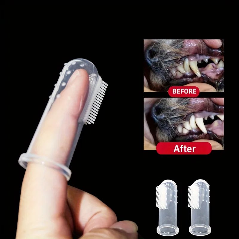 5 Pet Finger Toothbrushes for  - Dog Muzzle Silicone 评论和价格