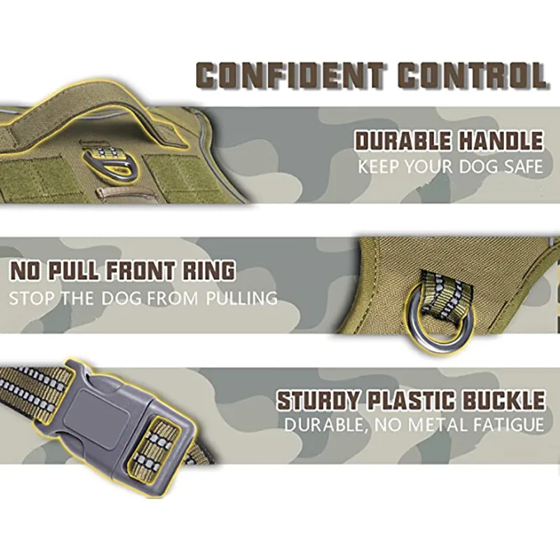 Military Tactical Dog Harness  - No Pull Dog Harness 评论和价格