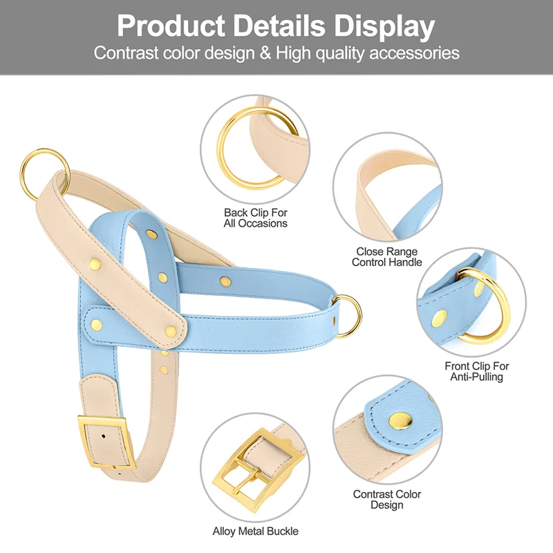 Leather Dog Harness No Pull Do - No Pull Dog Harness 评论和价格